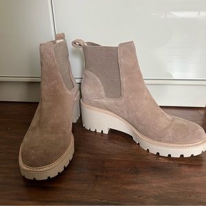 Dolce Vita Maddie Tan Suede Boots w/ Platform